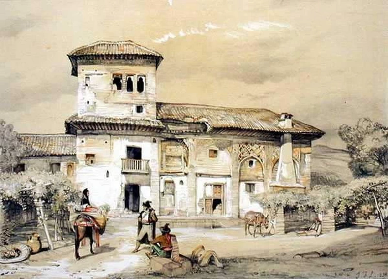 Casa de Frascito Sanchez, una vecchia casa nell'Alhambra, da 'Schizzi e disegni dell'Alhambra'